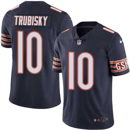 Nike Chicago Bears #10 Mitchell Trubisky Navy Blue Team Color NFL Vapor Untouchable Limited Jersey,We sell and wholesale Nike Chicago Bears #10 Mitchell Trubisky Navy Blue Team Color NFL Vapor Untouchable Limited Jersey on line form chian!